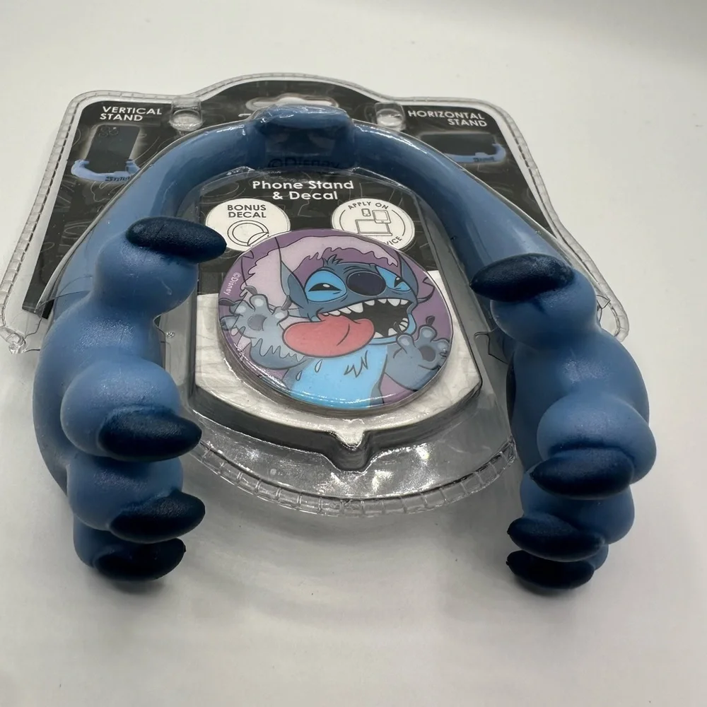 Disney Stitch Blue Phone Holder with bonus Decal